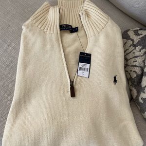 Polo Ralph Lauren Ribbed Quarter Zip Sweater